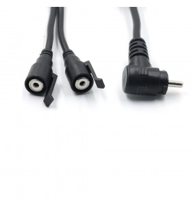 RCA  angle male to 2 female with lock splitter cable